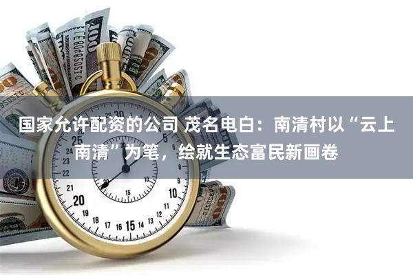 国家允许配资的公司 茂名电白：南清村以“云上南清”为笔，绘就生态富民新画卷