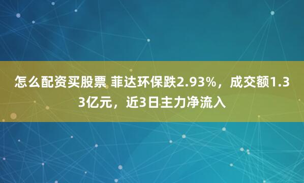 怎么配资买股票 菲达环保跌2.93%，成交额1.33亿元，近3日主力净流入